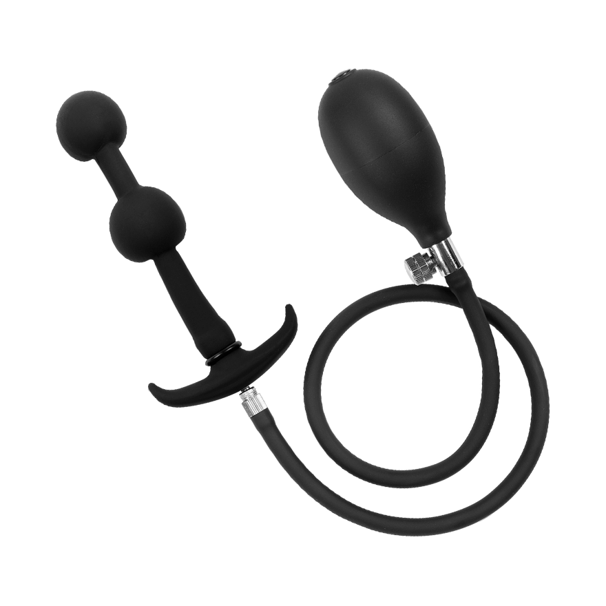 Latex Play - Inflatable Anal Plug with Double Balloon and Pump, 15 cm Sex-Spielzeuge online kaufen