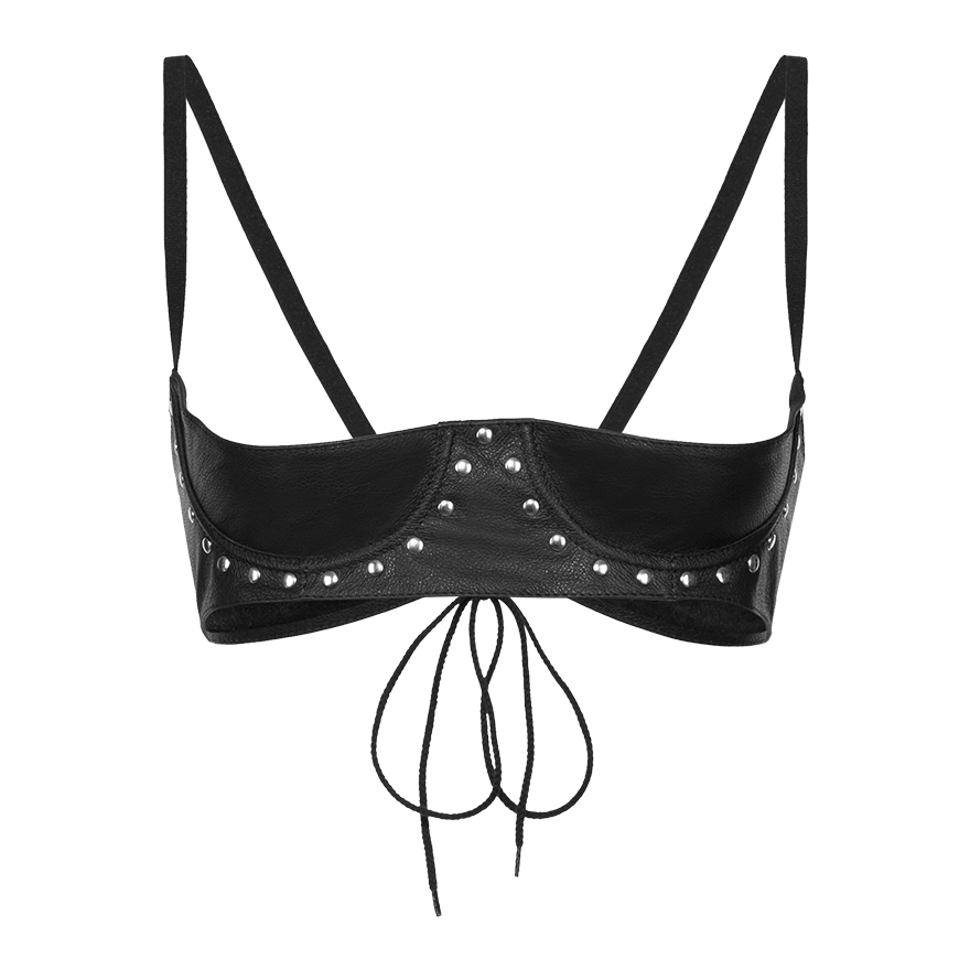 Leder-BH mit Halbschale Dessous online kaufen