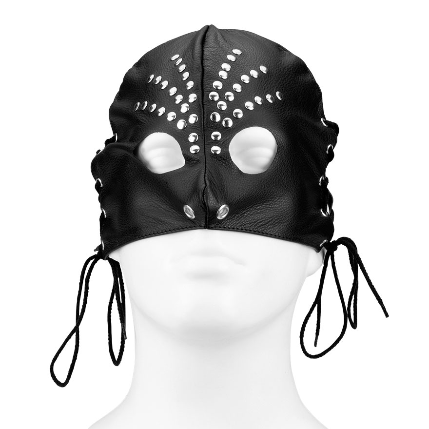 Leder-Maske mit runden Cut Outs BDSM online kaufen Leder-Maske mit runden Cut Outs BDSM online kaufen