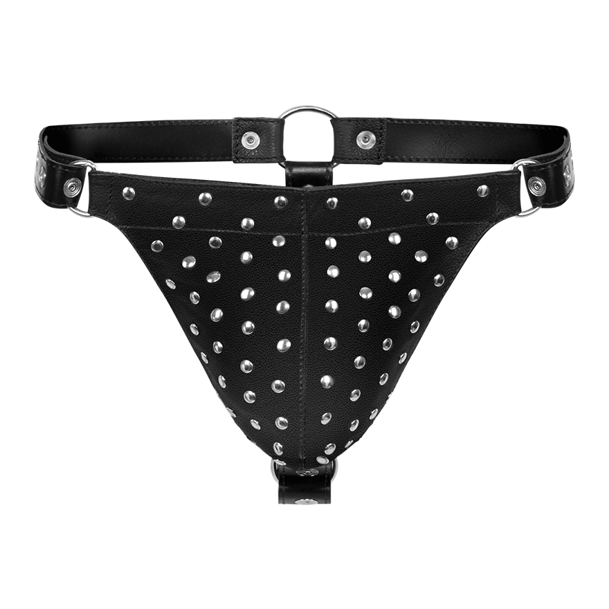 Leder-String mit Nieten Dessous online kaufen