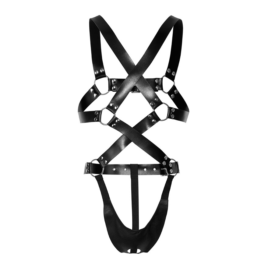 Ledergeschirr mit weichem String Dessous online kaufen