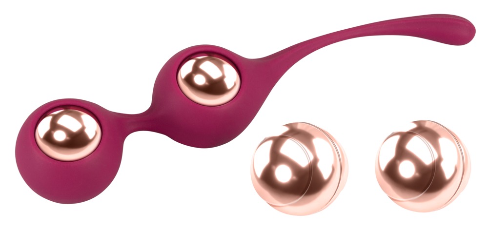 Liebeskugeln „Kegel training balls with extra weights“, Silkonhülle plus 4 Kugeln zum Austauschen Sex-Spielzeuge online kaufen