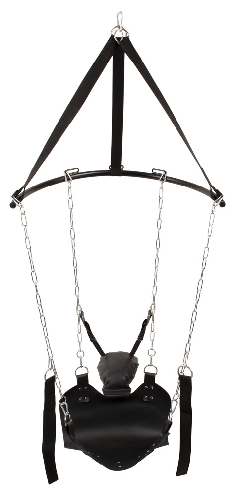Liebesschaukel "Sex Swing" mit Liegefläche aus Leder und Kopfpolster Sex-Spielzeuge online kaufen