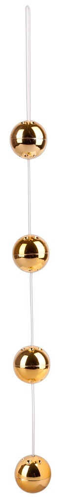 "Lustkugelkette" aus 4 Liebeskugeln, 116 g, Ø 3 cm, Gold, ABS Sex-Spielzeuge online kaufen