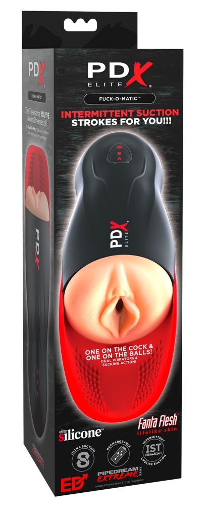 Masturbator "Fuck-O-Matic" mit Hodenstimulator, Saug-Funktion (5 Modi) und Vibration (10 Modi) Sex-Spielzeuge online kaufen