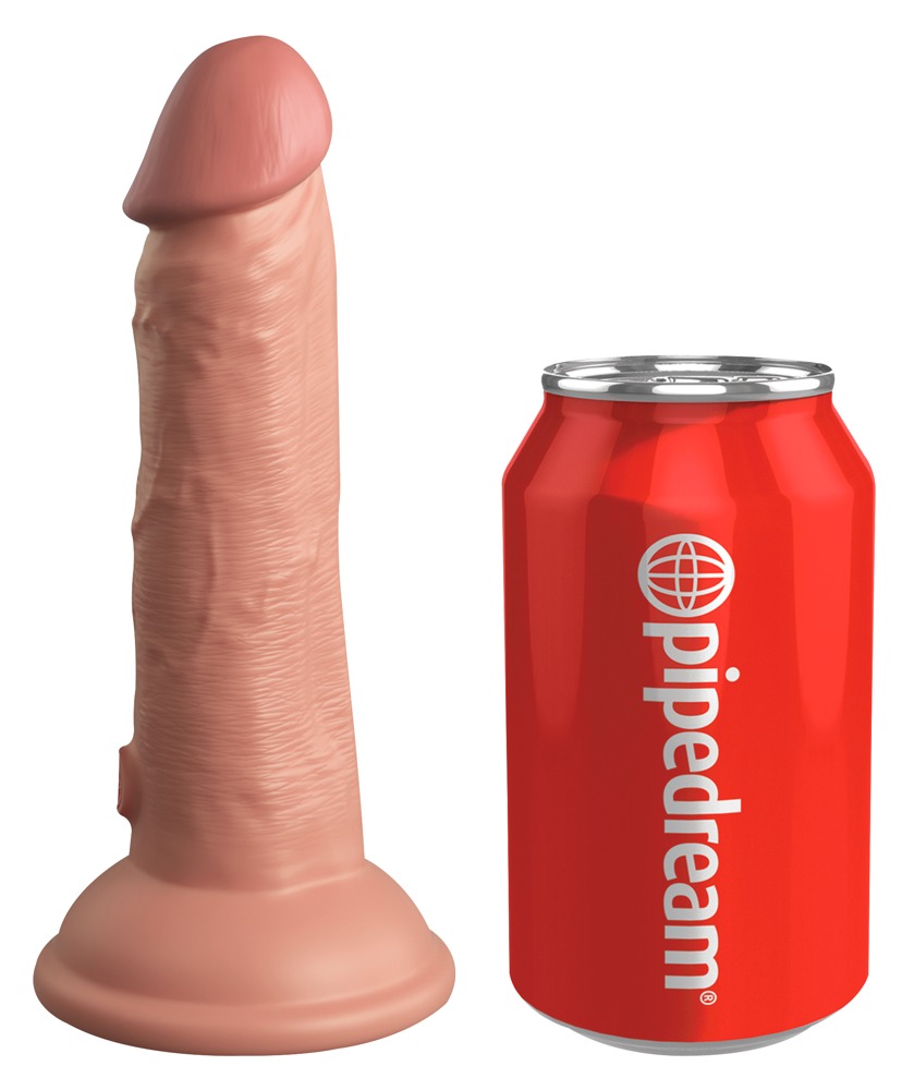 Naturvibrator „6“ Vibrating + Dual Density Silicone Cock“ mit extra starkem Saugfuß Vibrator online kaufen