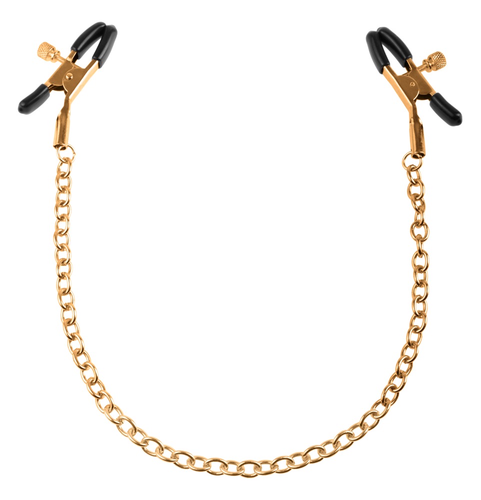 Nippelklammern „Nipple Clamps“, in Gold-Optik Fetisch online kaufen