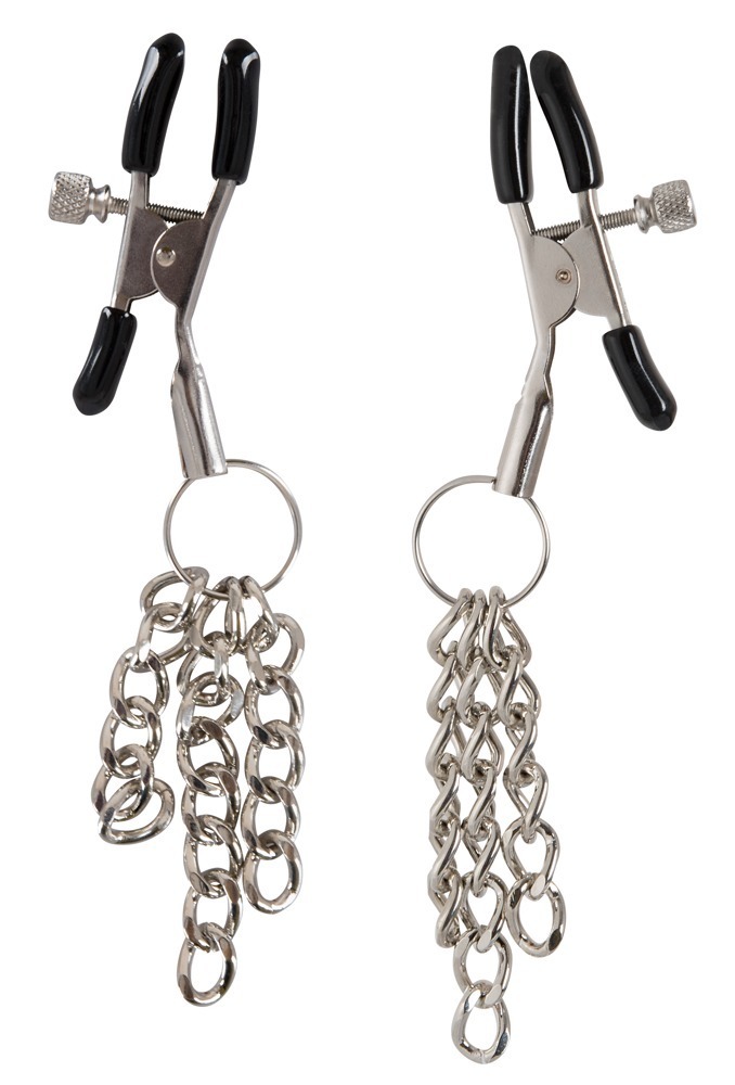 Nippelklammern „Nipple Clamps“ mit Metallketten Fetisch online kaufen