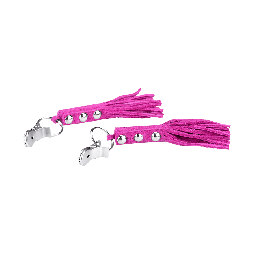 Nippelklemmen mit Leder-Quasten BDSM online kaufen