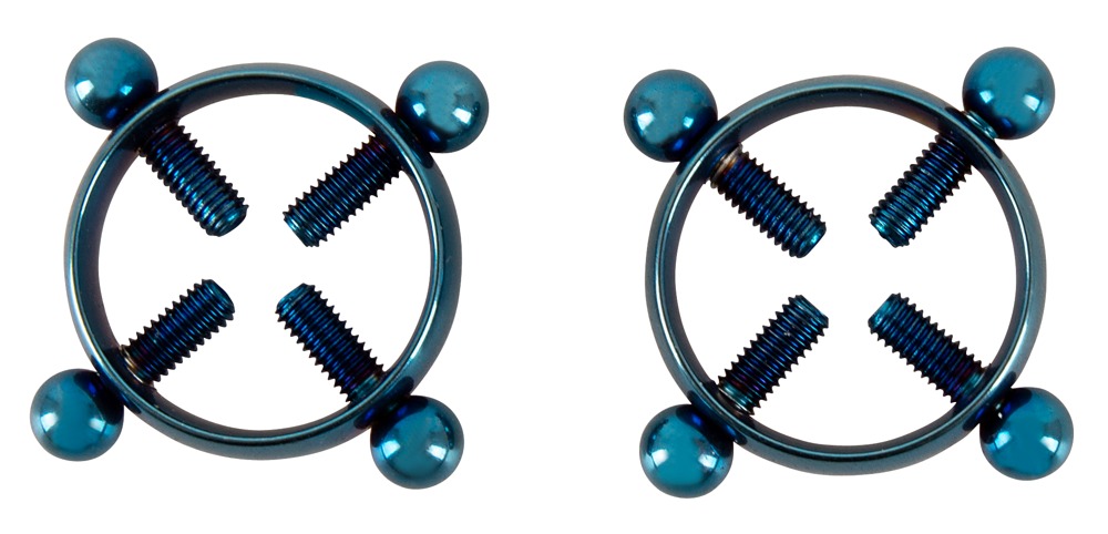 Nippelklemmen „Nipple Jewellery Blue Moon“, 6 g pro Stück, jeweils 4 Justierschrauben Fetisch online kaufen Nippelklemmen „Nipple Jewellery Blue Moon“, 6 g pro Stück, jeweils 4 Justierschrauben Fetisch online kaufen