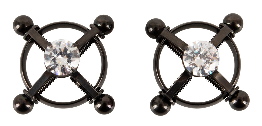 Nippelklemmen „Nipple Jewellery Shiny Star“, 9 g pro Stück, jeweils 4 Justierschrauben Fetisch online kaufen