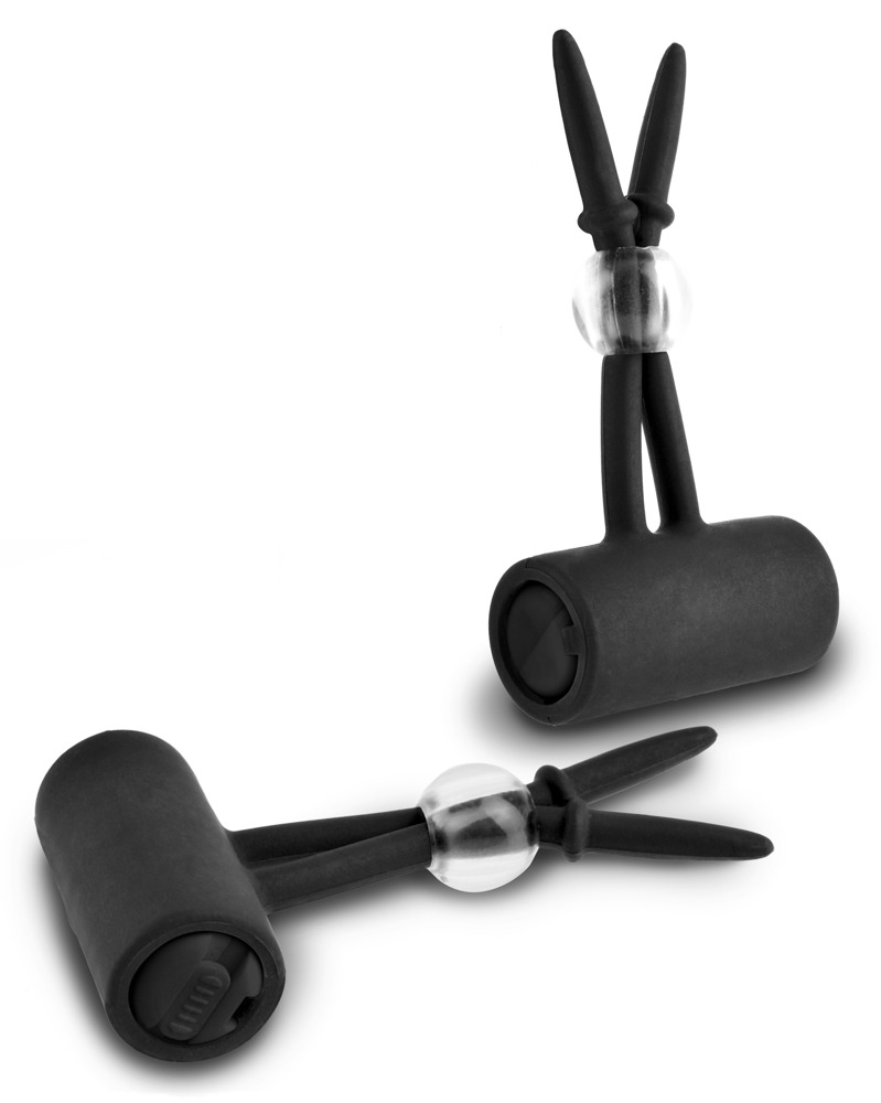 Nippelklemmen „Vibrating Silicone Nipple Lassos“, mit Vibration Fetisch online kaufen
