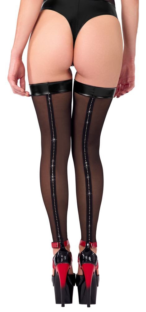 Overknees mit Glitzerstein-Naht Dessous online kaufen Overknees mit Glitzerstein-Naht Dessous online kaufen