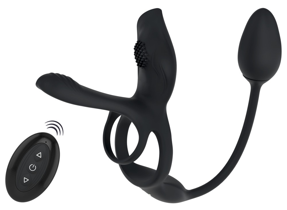 Paarvibrator „Multi Function“ mit Penis- & Hodenring, Klitoris- & Analvibrator Vibrator online kaufen