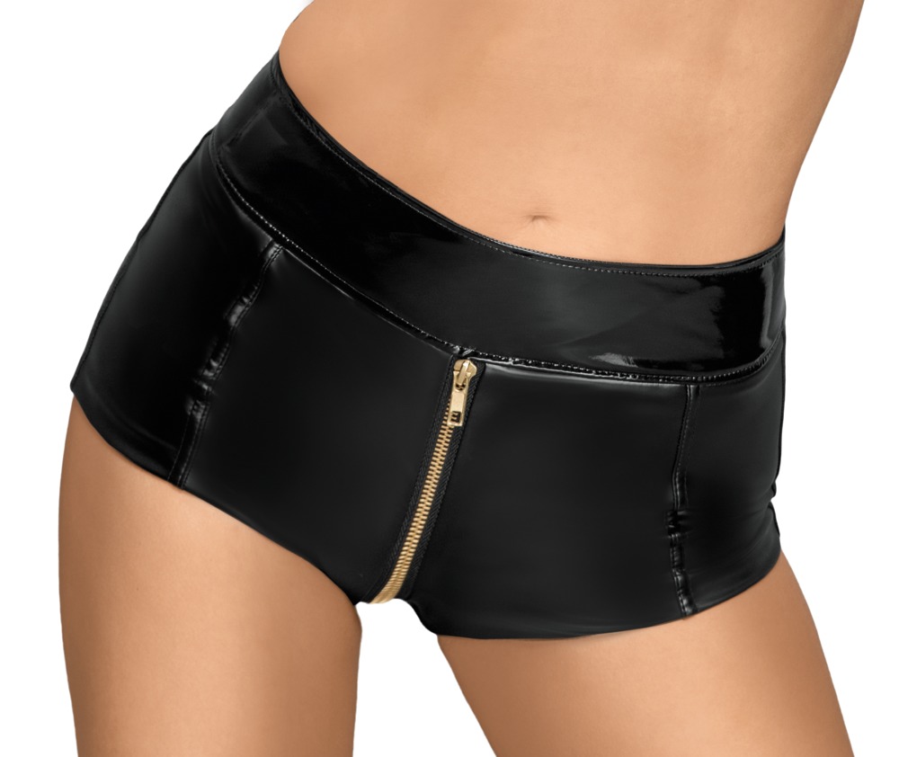 Pants im Powerwetlook, Lackbund hinten mit verstellbarer Deko-Schnalle Dessous online kaufen