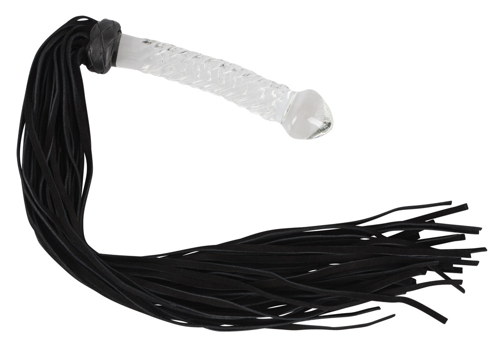 Peitsche „Whip", Mikrofaser-Riemen an Glasgriff/dildo Fetisch online kaufen