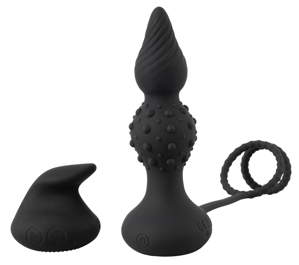 Penis-/Hodenring „RC Butt Plug with Cock & Ball Rings“ mit Vibro-Analplug Sex-Spielzeuge online kaufen
