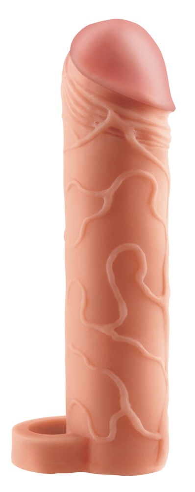 Penishülle mit Hodenring „Perfect 1" Extension with Ball Strap“, verlängert um 2,5 cm Sex-Spielzeuge online kaufen
