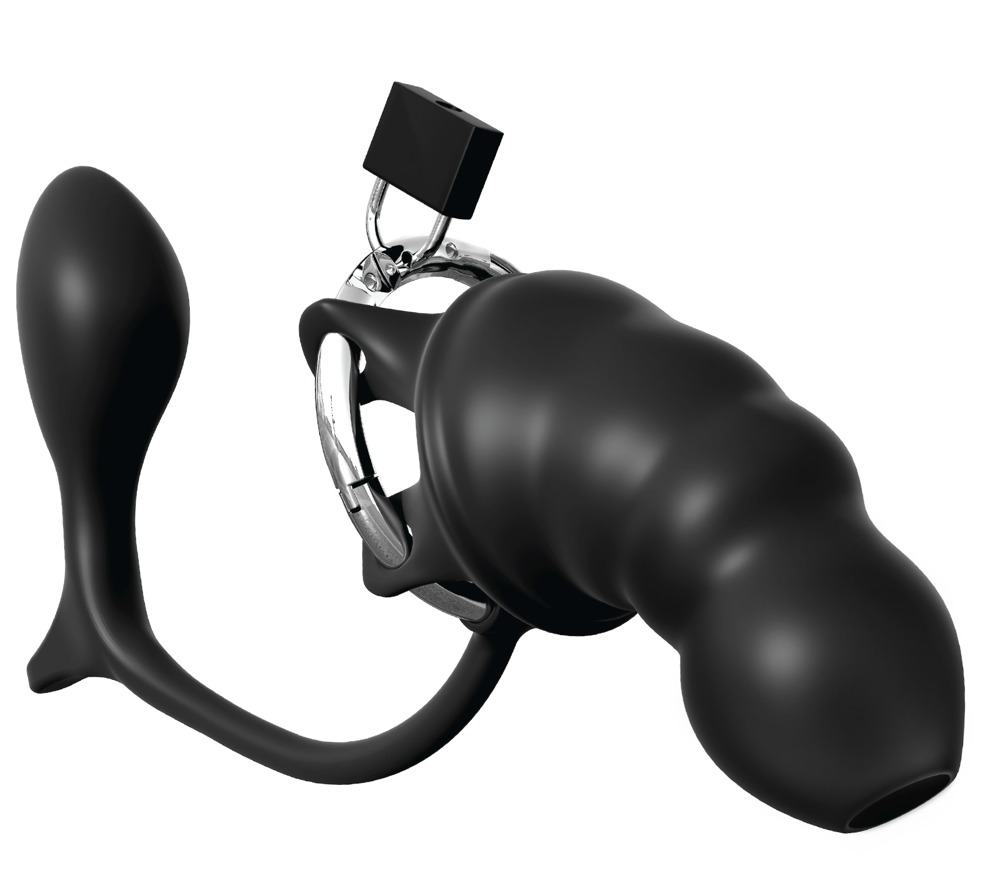 Peniskäfig „Ass-Gasm Cock Blocker“ mit Analplug Sex-Spielzeuge online kaufen