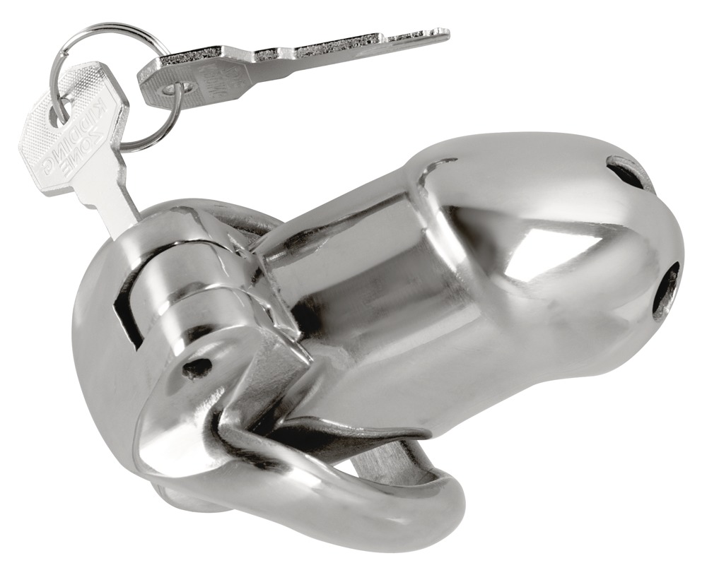 Peniskäfig „Chastity Cage Short“ aus Edelstahl, 289 g schwer Fetisch online kaufen