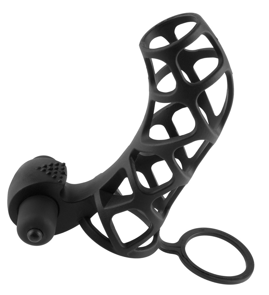 Penismanschette „Extreme Silicone Power Cage“, mit Vibration, 12 cm Sex-Spielzeuge online kaufen