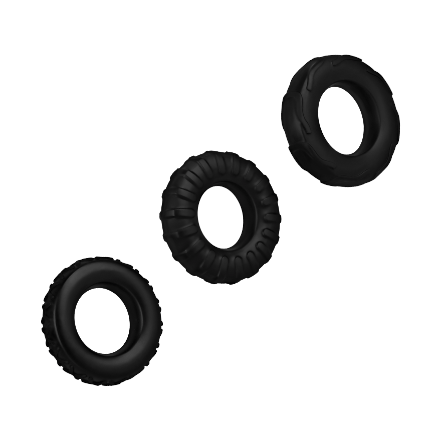 Penisring-Set aus Silikon, 3 Teile, 2 - 5 cm Dessous online kaufen
