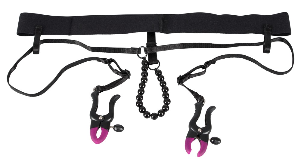 Perlen-String „Pearl String with Silicone Clamps“ mit Schamlippenklammern Dessous online kaufen Perlen-String „Pearl String with Silicone Clamps“ mit Schamlippenklammern Dessous online kaufen