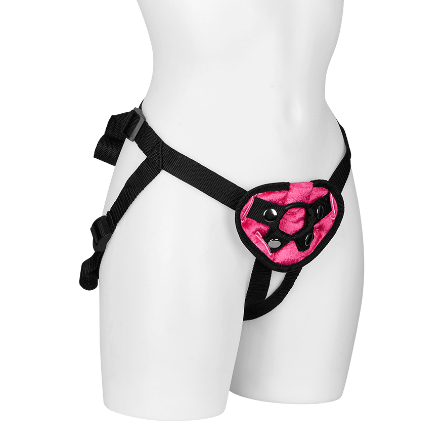 Pink Velvet Strap-On Harness Sex-Spielzeuge online kaufen