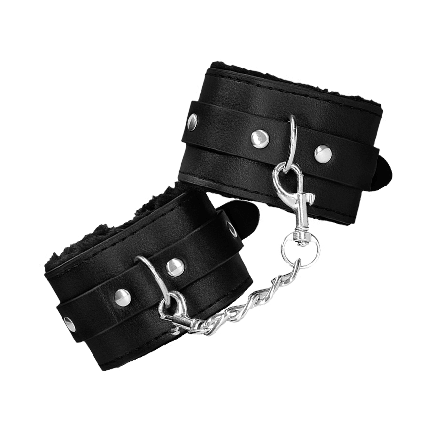 Plush Bonded Leather Wrist Cuffs BDSM online kaufen