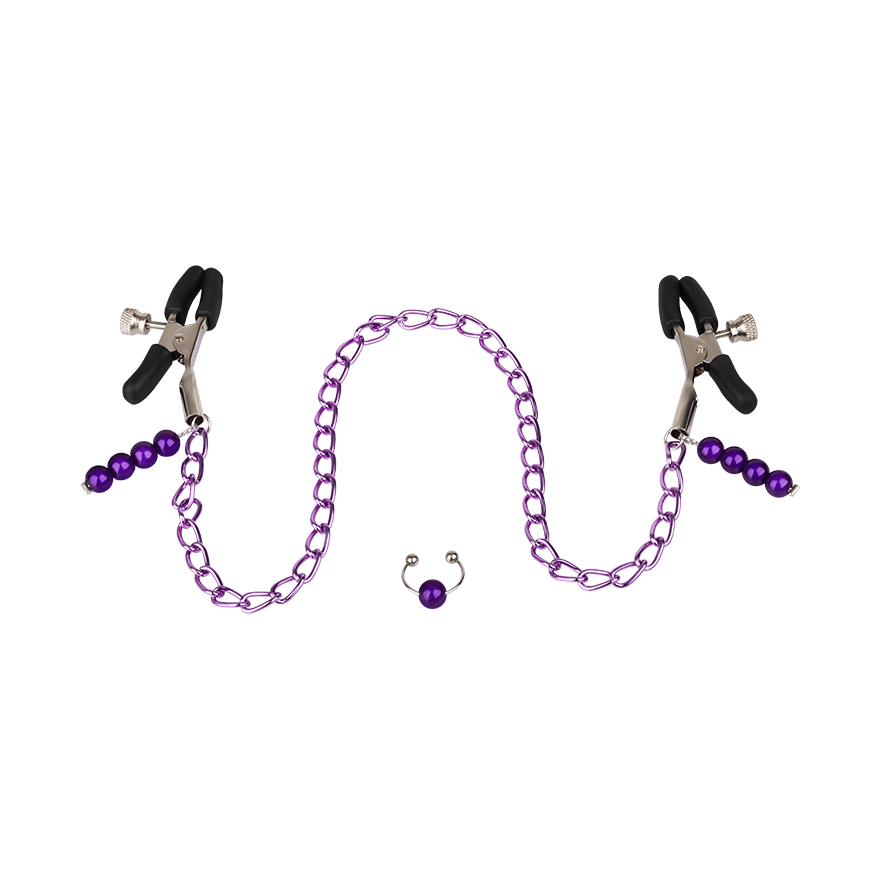 Purple Chain Nipple Clamps BDSM online kaufen