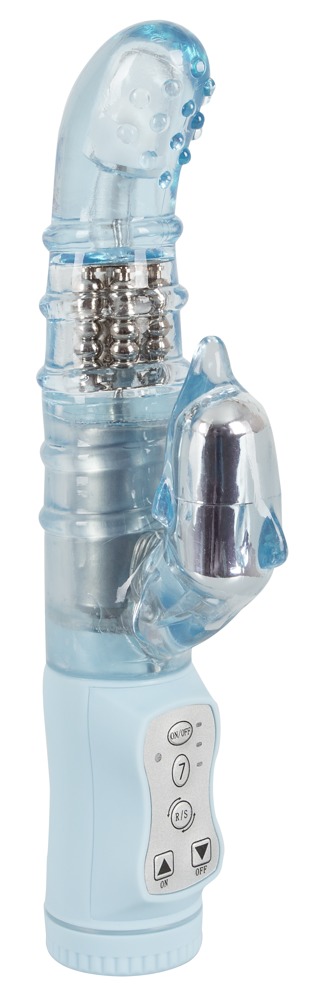 Rabbitvibrator „Danny Dolphin“ mit 7 Vibrationsstufen und Rotationsfunktion Vibrator online kaufen