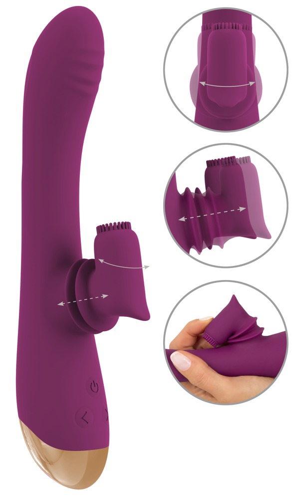 Rabbitvibrator mit genopptem Moving-Klitorisstimulator Vibrator online kaufen