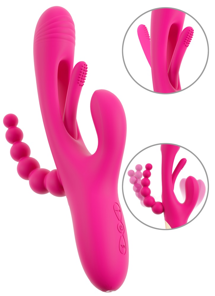 Rabbitvibrator „Triple Vibe With Flicking Tongue“ mit Anal-Stimulator Vibrator online kaufen