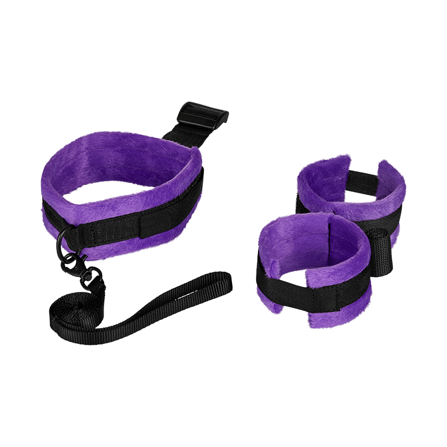 Rückseitiges Fessel-Set aus Plüsch, 3 Teile Dessous online kaufen
