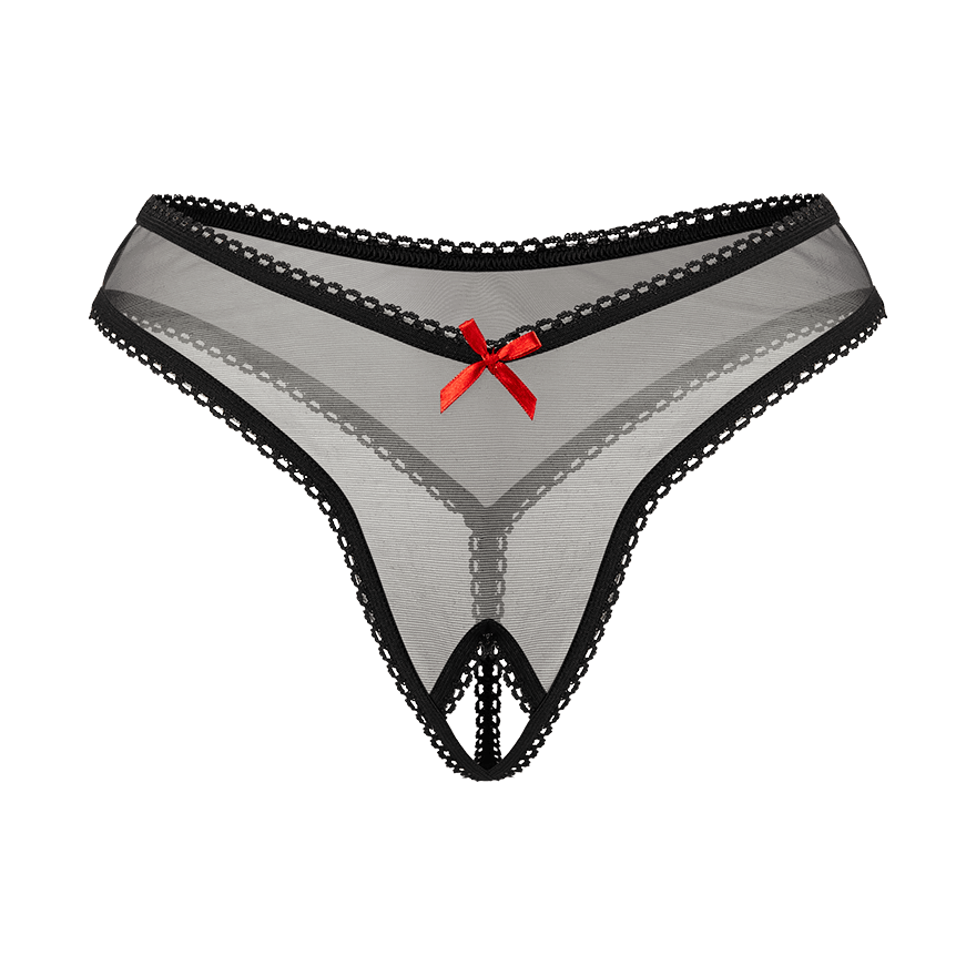 Schicker Ouvert-String mit Ziernaht Dessous online kaufen
