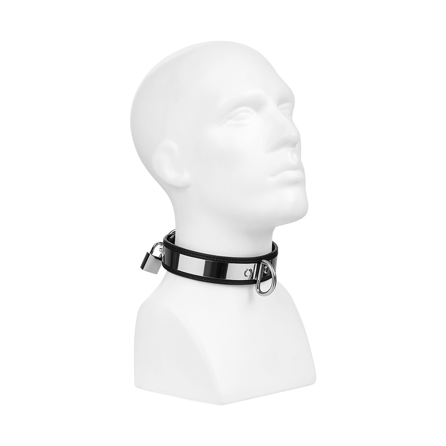 Schickes Lederhalsband mit Schloss BDSM online kaufen
