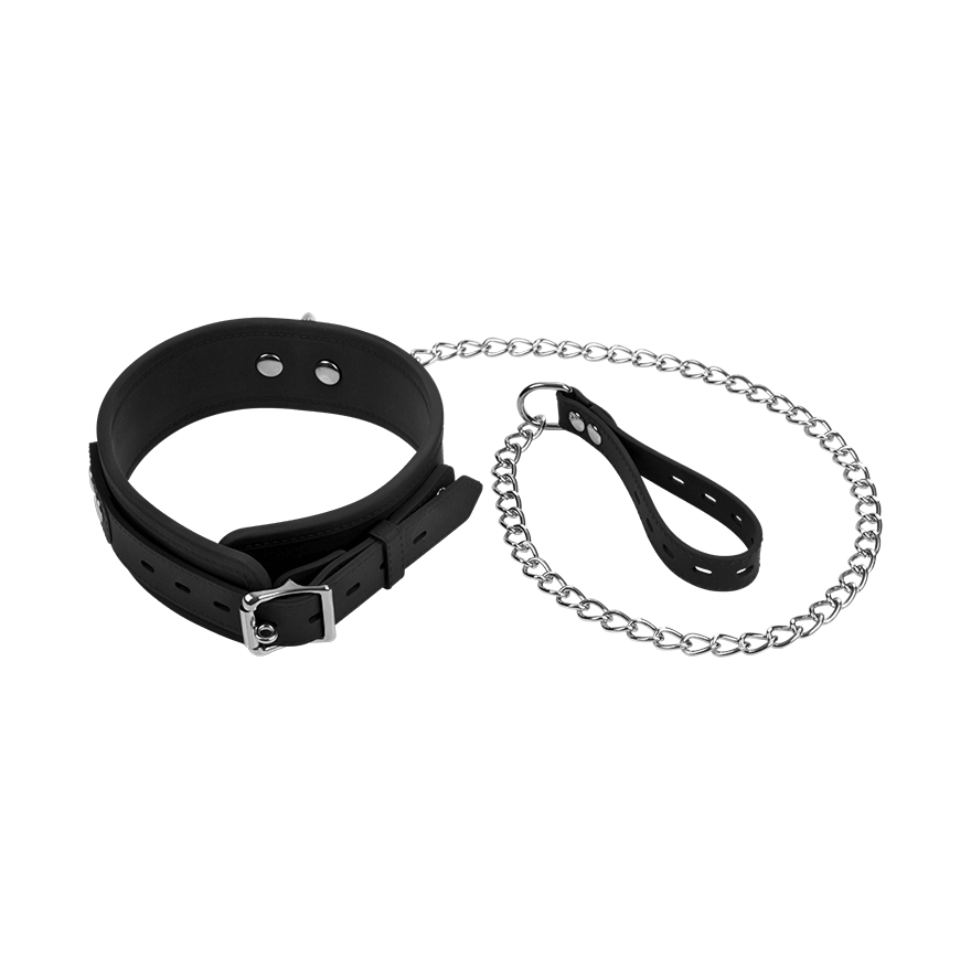 Schmale Halsfessel mit Leine BDSM online kaufen