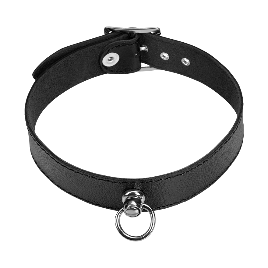 Schmales Leder-Halsband mit O-Ring BDSM online kaufen