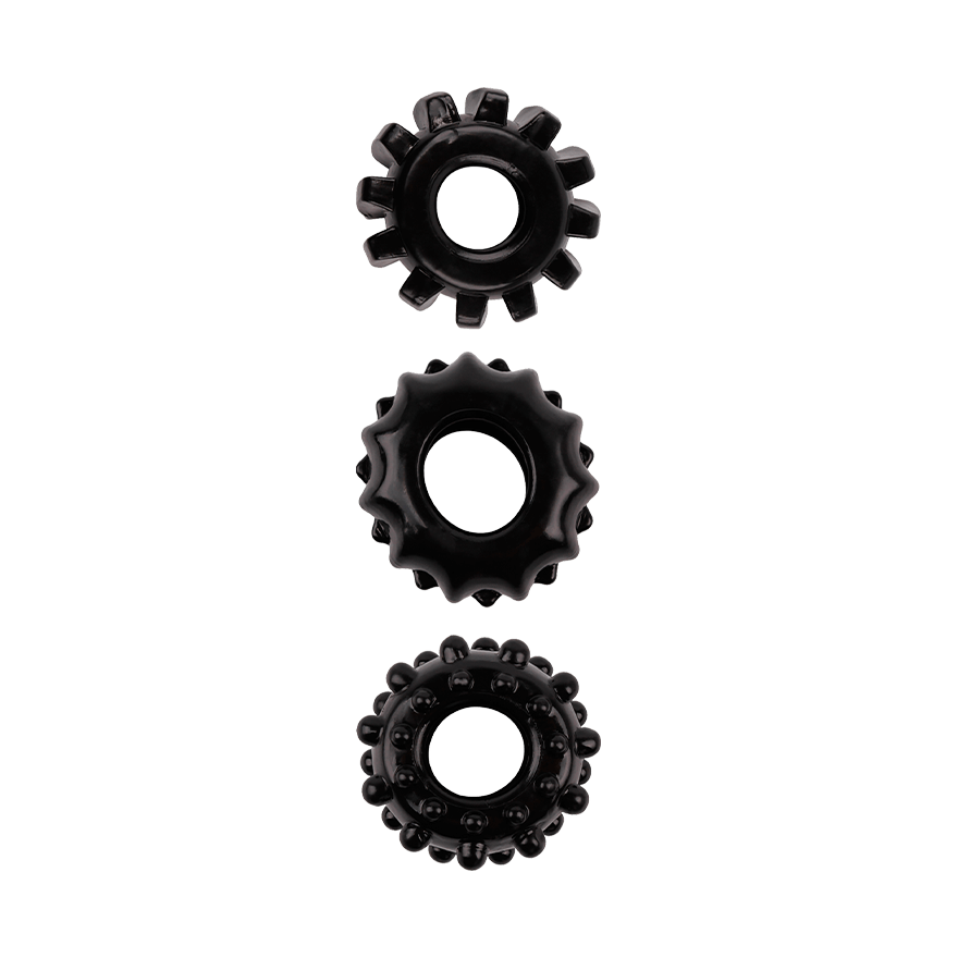 Set of 3 Cockrings, 1,6-4,6 cm Sex-Spielzeuge online kaufen