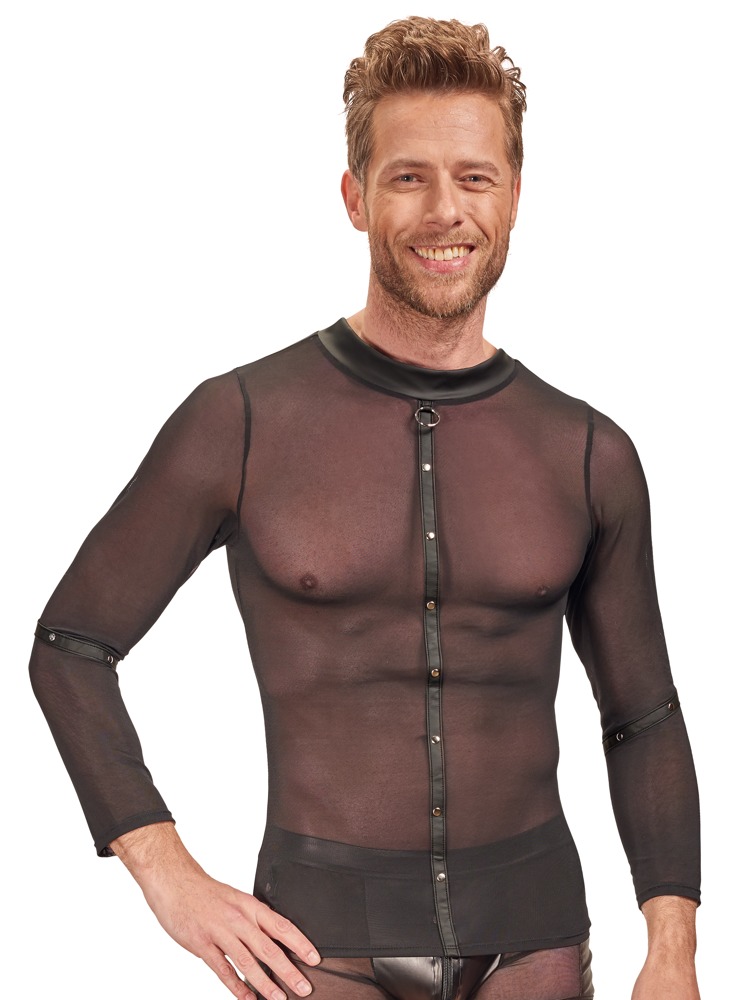 Shirt aus elastischem Powernet mit Mattlook-Details Dessous online kaufen