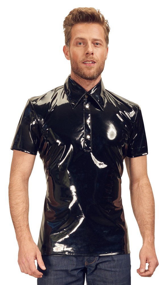 Shirt aus Lack im Polo-Style Dessous online kaufen