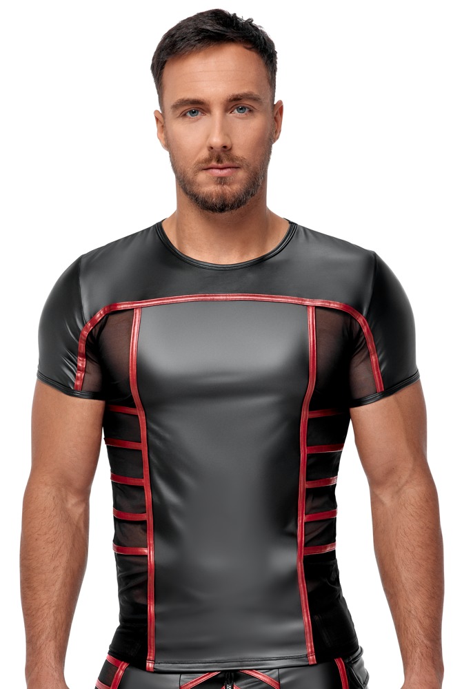 Shirt im 2-farbigen Mattlook mit Netzeinsätzen Dessous online kaufen