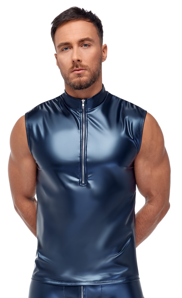Shirt im Blue Metallic-Mattlook Dessous online kaufen