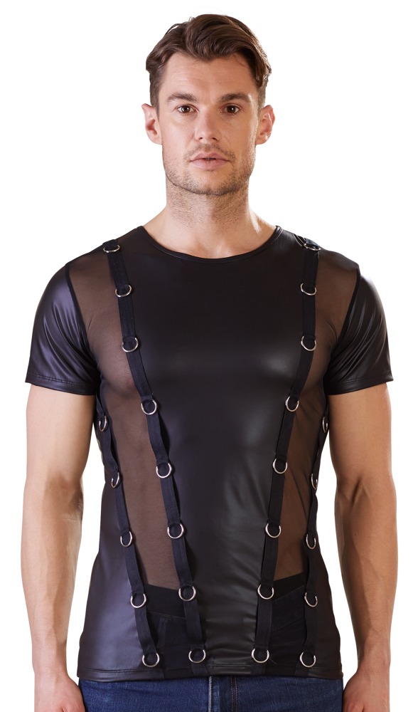 Shirt im Mattlook/Powernet und Ringen Dessous online kaufen