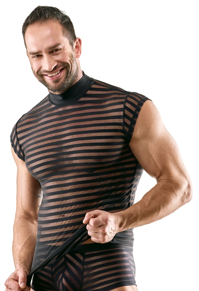Shirt im transparenten Streifen-Look Dessous online kaufen