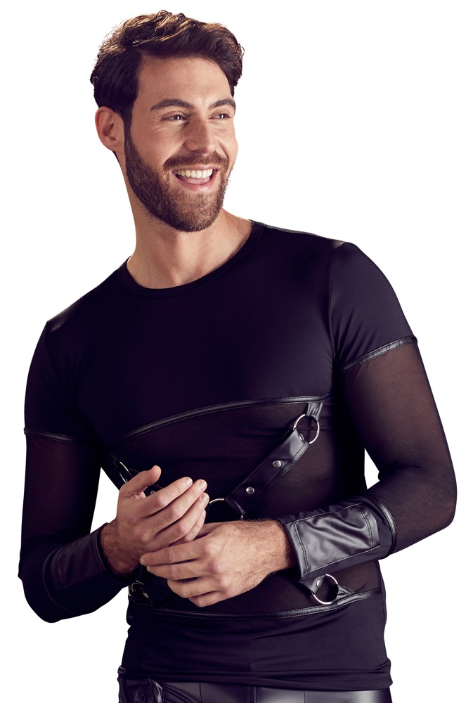 Shirt mit abknöpfbarem Brustharness Dessous online kaufen