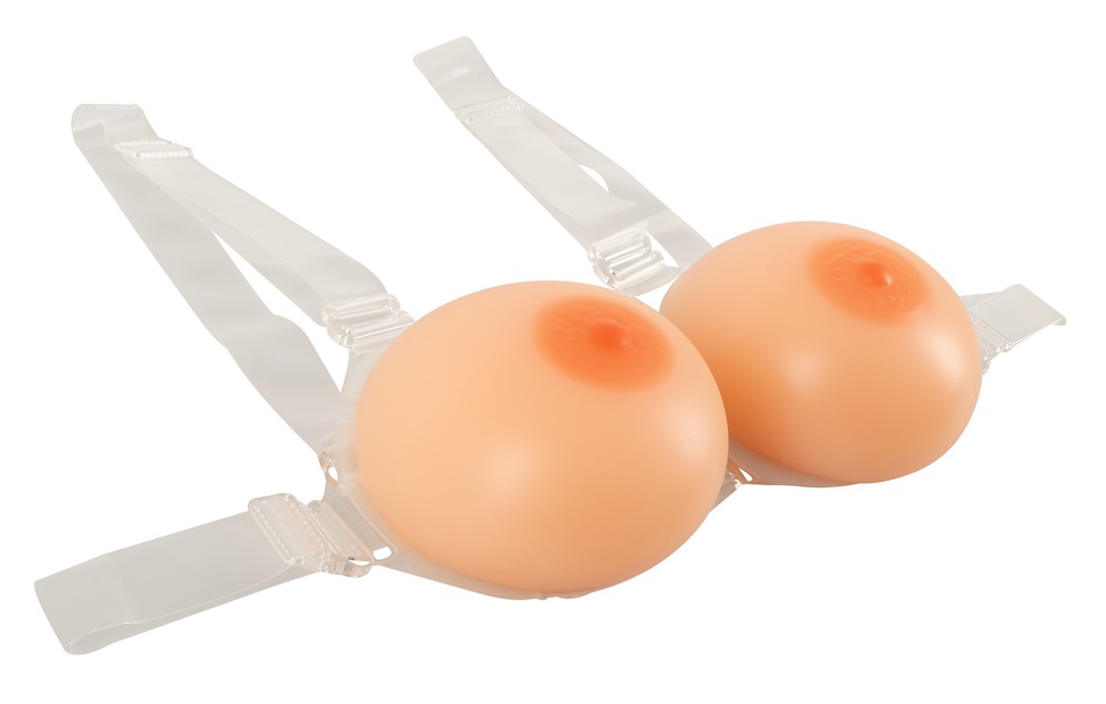 Silikonbrüste mit Halter, 2 x 400 g, breite Träger abnehmbar Dessous online kaufen