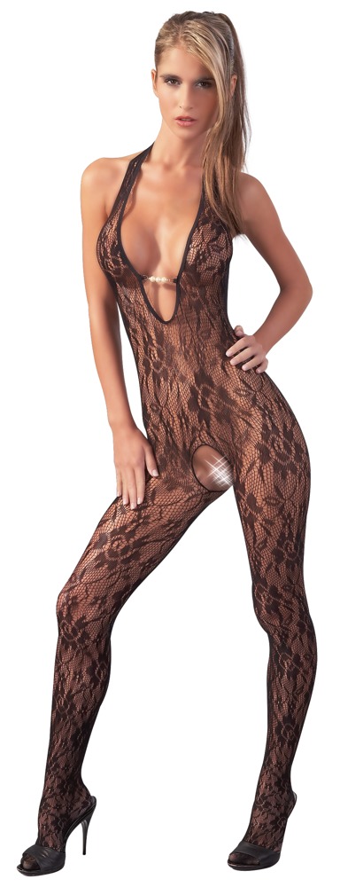 Spitzen-Catsuit mit Perlen im Dekolleté Dessous online kaufen
