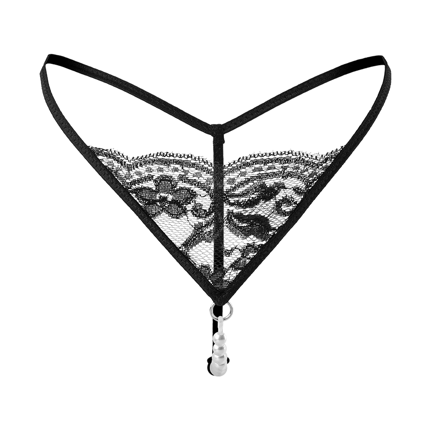 Spitzenstring mit edler Perlenkette Dessous online kaufen