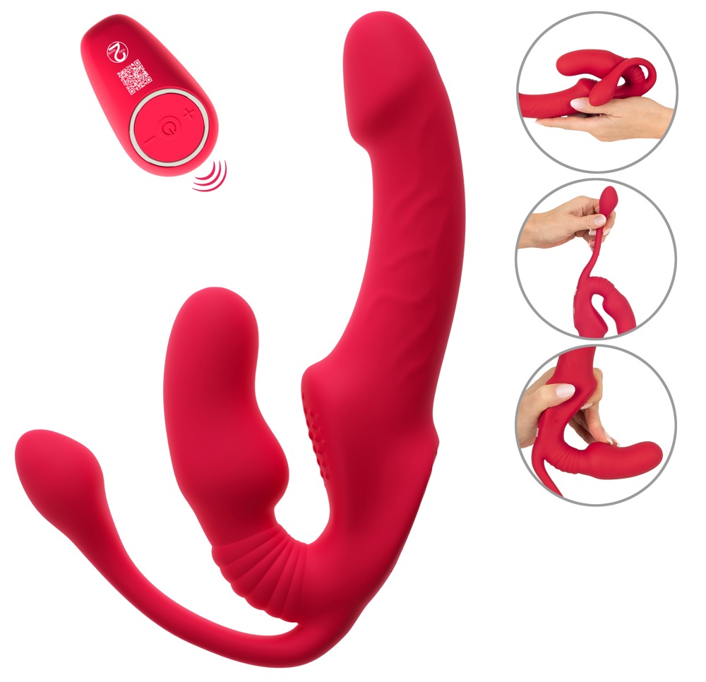Strapless Strap-on „Triple Teaser RC“ mit 3-facher Vibration Sex-Spielzeuge online kaufen
